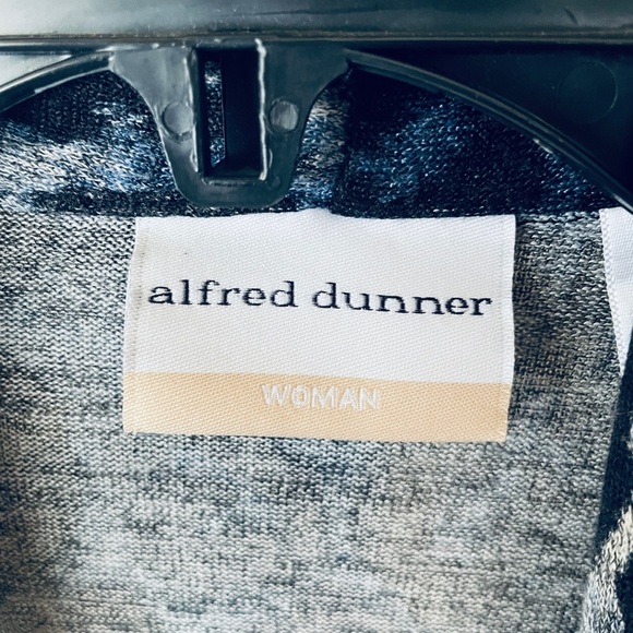 Alfred Dunner plus size open front leopard cardigan built-in tank 1X gray blue - Picture 4 of 9